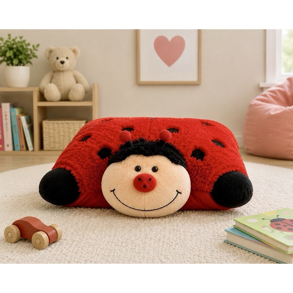 Pillow Pets Pee-Wees 12 Inch Ladybug Plush Pillow Pet Red Black 2010